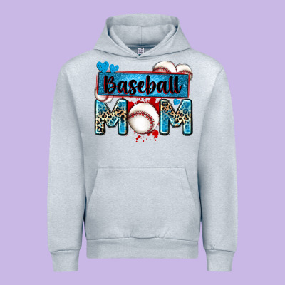 Baseball Mom With Leopard Urban Hoodie Designed By Zillion Design Studio