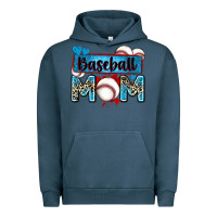 Pigment Midnight Navy baseball mom with leopard Urban Hoodie - Zillion Design Studio