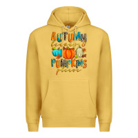Antique Gold autumn leaves and pumpkins please Premium Hoodie - Zillion Design Studio