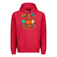 Cardinal autumn leaves and pumpkins please Premium Hoodie - Zillion Design Studio