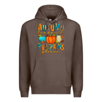 Coffee autumn leaves and pumpkins please Premium Hoodie - Zillion Design Studio