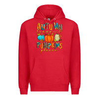 Red autumn leaves and pumpkins please Premium Hoodie - Zillion Design Studio