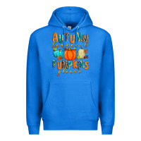 True Royal autumn leaves and pumpkins please Premium Hoodie - Zillion Design Studio