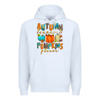 White autumn leaves and pumpkins please Premium Hoodie - Zillion Design Studio