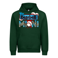 Forest Green baseball mini with leopard Urban Hoodie - Zillion Design Studio