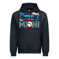 Navy baseball mini with leopard Urban Hoodie - Zillion Design Studio