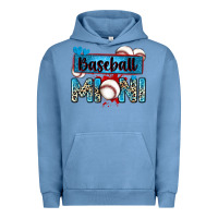 Pigment Pebble Blue baseball mini with leopard Urban Hoodie - Zillion Design Studio