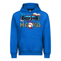 Cobalt baseball mama with leopard Urban Hoodie - Zillion Design Studio
