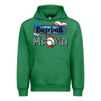 Emerald baseball mama with leopard Urban Hoodie - Zillion Design Studio