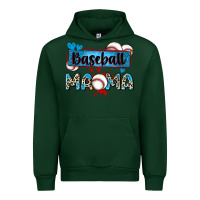 Forest Green baseball mama with leopard Urban Hoodie - Zillion Design Studio