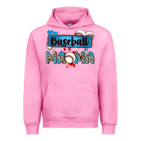 Fuchsia Pink baseball mama with leopard Urban Hoodie - Zillion Design Studio
