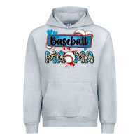 Heather Grey baseball mama with leopard Urban Hoodie - Zillion Design Studio