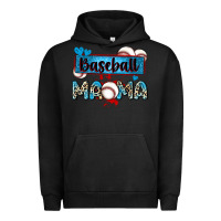 Pigment Black baseball mama with leopard Urban Hoodie - Zillion Design Studio