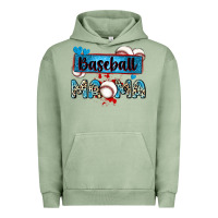 Pigment Oil Green baseball mama with leopard Urban Hoodie - Zillion Design Studio