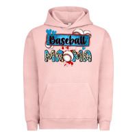Pigment Salmon baseball mama with leopard Urban Hoodie - Zillion Design Studio