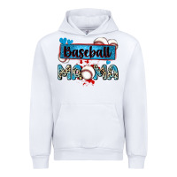 White baseball mama with leopard Urban Hoodie - Zillion Design Studio