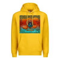 Lemon thankful with turkey and pumpkins Premium Hoodie - RanaPortraitStore