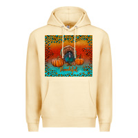 Pina Colada thankful with turkey and pumpkins Premium Hoodie - RanaPortraitStore