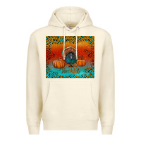 Sandshell thankful with turkey and pumpkins Premium Hoodie - RanaPortraitStore