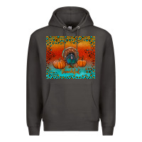 Smoke thankful with turkey and pumpkins Premium Hoodie - RanaPortraitStore