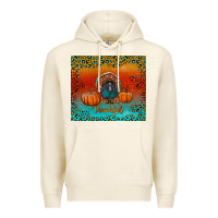 Tofu thankful with turkey and pumpkins Premium Hoodie - RanaPortraitStore