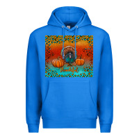 True Royal thankful with turkey and pumpkins Premium Hoodie - RanaPortraitStore