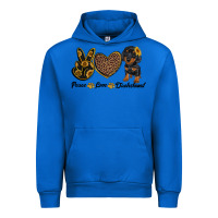 Cobalt peace love dachshund Urban Hoodie - RanaPortraitStore