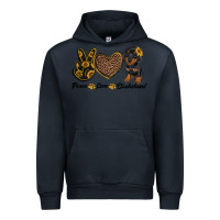 Navy peace love dachshund Urban Hoodie - RanaPortraitStore