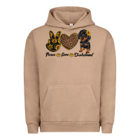 Pigment Burro peace love dachshund Urban Hoodie - RanaPortraitStore
