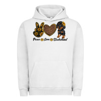 Pigment Lunar Rock peace love dachshund Urban Hoodie - RanaPortraitStore