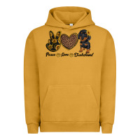 Pigment Peanut Butter peace love dachshund Urban Hoodie - RanaPortraitStore