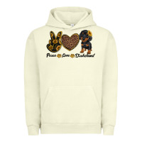 Pigment Pistachio peace love dachshund Urban Hoodie - RanaPortraitStore