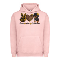 Peace Love Dachshund Urban Hoodie | Teevron