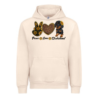 Sandshell peace love dachshund Urban Hoodie - RanaPortraitStore