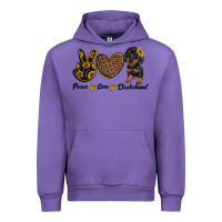 Tulip peace love dachshund Urban Hoodie - RanaPortraitStore