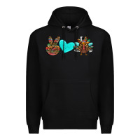Black peace love thanksgiving turkey Premium Hoodie - RanaPortraitStore