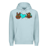 Blue Mist peace love thanksgiving turkey Premium Hoodie - RanaPortraitStore