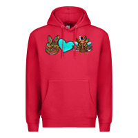 Cardinal peace love thanksgiving turkey Premium Hoodie - RanaPortraitStore