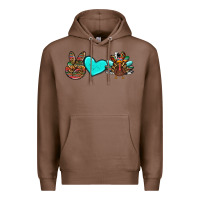 Chestnut peace love thanksgiving turkey Premium Hoodie - RanaPortraitStore