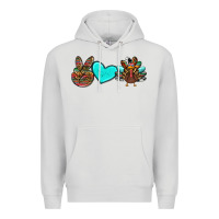 Dove Grey peace love thanksgiving turkey Premium Hoodie - RanaPortraitStore