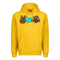 Lemon peace love thanksgiving turkey Premium Hoodie - RanaPortraitStore