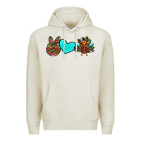 Oatmeal Heather peace love thanksgiving turkey Premium Hoodie - RanaPortraitStore