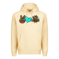 Pina Colada peace love thanksgiving turkey Premium Hoodie - RanaPortraitStore