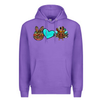 Purple peace love thanksgiving turkey Premium Hoodie - RanaPortraitStore
