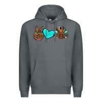 Rock peace love thanksgiving turkey Premium Hoodie - RanaPortraitStore