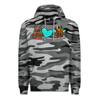 Slate Camo peace love thanksgiving turkey Premium Hoodie - RanaPortraitStore