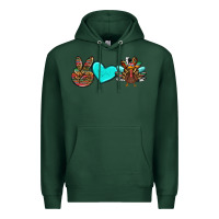 Sports Green peace love thanksgiving turkey Premium Hoodie - RanaPortraitStore