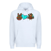 White peace love thanksgiving turkey Premium Hoodie - RanaPortraitStore