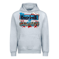 Heather Grey baseball granny with leopard Urban Hoodie - Zillion Design Studio