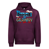 Mauve Wine baseball granny with leopard Urban Hoodie - Zillion Design Studio